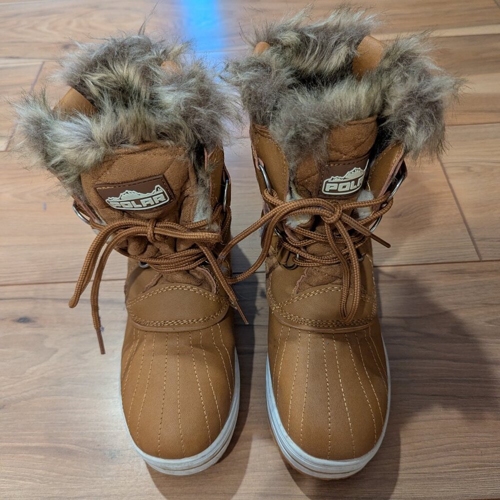Brown Fur Snow Boots